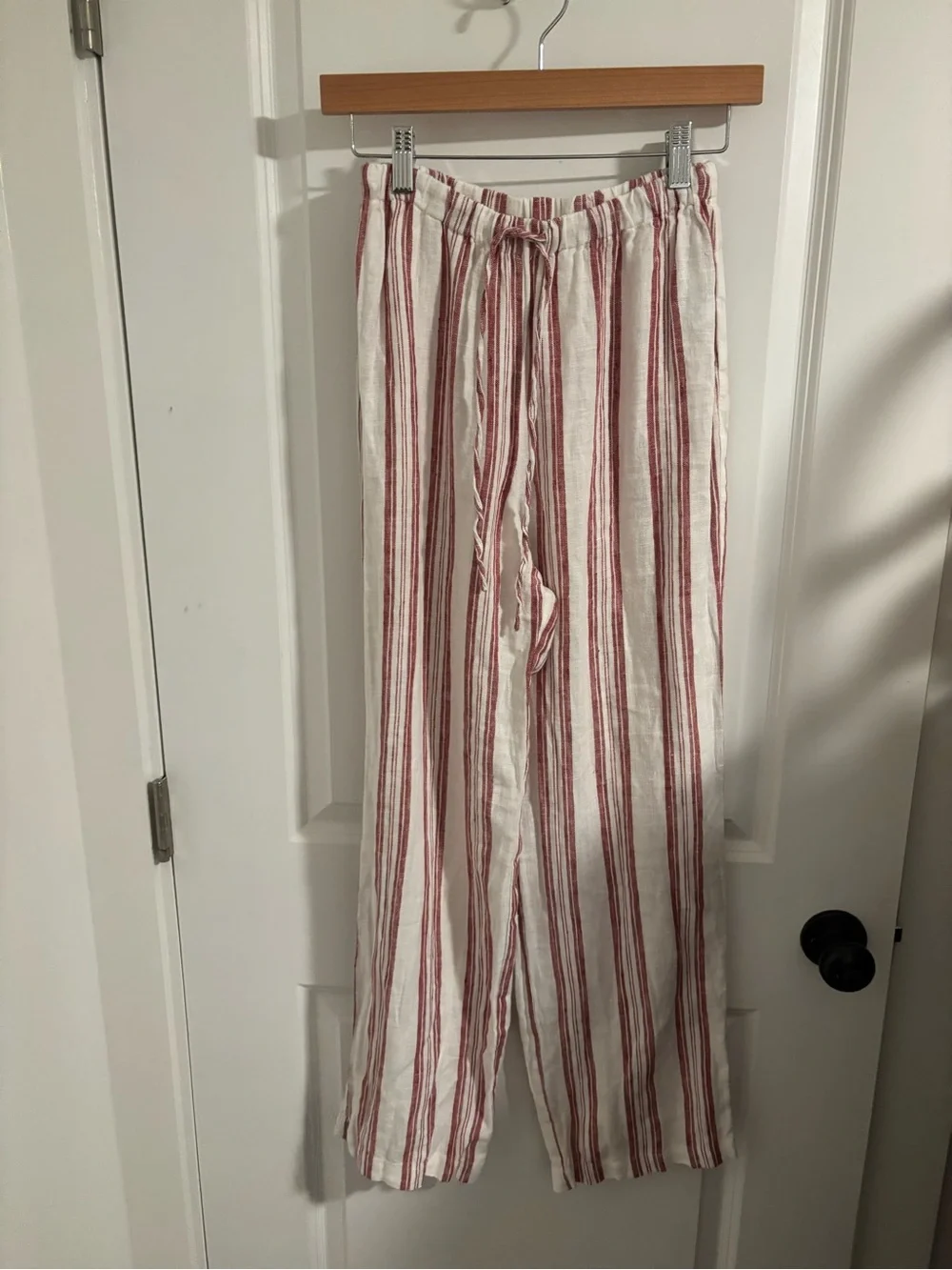 REFORMATION Olina Linen Pants Avignon Stripe Size XS